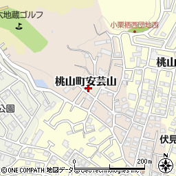 京都府京都市伏見区桃山町安芸山28-58周辺の地図