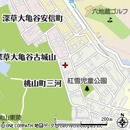 京都府京都市伏見区桃山紅雪町21周辺の地図