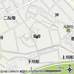 愛知県岡崎市東牧内町荒井周辺の地図