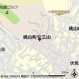京都府京都市伏見区桃山町安芸山28-59周辺の地図