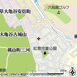 京都府京都市伏見区桃山紅雪町38周辺の地図