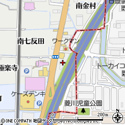 京都府向日市鶏冠井町清水周辺の地図