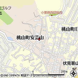 京都府京都市伏見区桃山町安芸山28-25周辺の地図