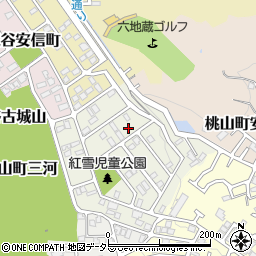 京都府京都市伏見区桃山紅雪町53周辺の地図