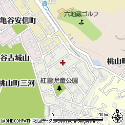 京都府京都市伏見区桃山紅雪町44周辺の地図
