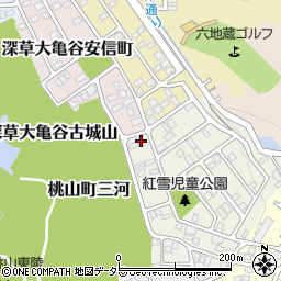 京都府京都市伏見区桃山紅雪町2周辺の地図