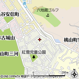 京都府京都市伏見区桃山紅雪町46周辺の地図