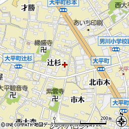 愛知県岡崎市大平町辻杉32-3周辺の地図