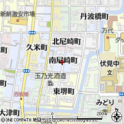 京都府京都市伏見区南尼崎町周辺の地図