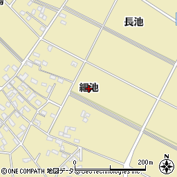 愛知県安城市福釜町（細池）周辺の地図