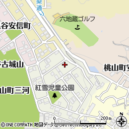 京都府京都市伏見区桃山紅雪町47-2周辺の地図