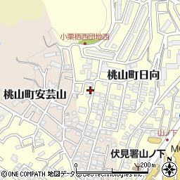 京都府京都市伏見区桃山町日向46-32周辺の地図