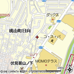 京都府京都市伏見区桃山町日向12周辺の地図