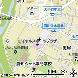 愛知県岡崎市大平町森下周辺の地図