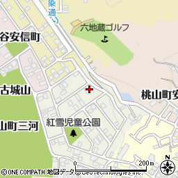 京都府京都市伏見区桃山紅雪町47周辺の地図