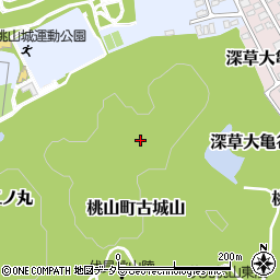 桃山陵墓監区事務所周辺の地図