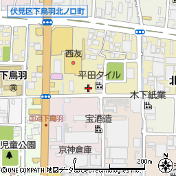 京都府京都市伏見区下鳥羽渡瀬町128周辺の地図
