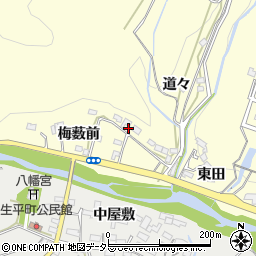 愛知県岡崎市茅原沢町周辺の地図
