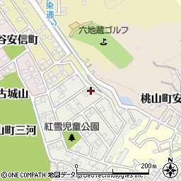 京都府京都市伏見区桃山紅雪町48周辺の地図