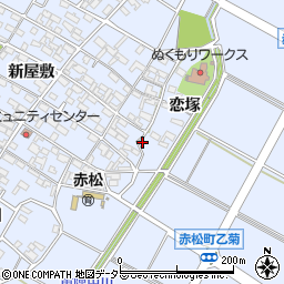 愛知県安城市赤松町恋塚96周辺の地図