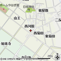愛知県岡崎市上佐々木町西河原13周辺の地図