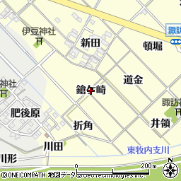 愛知県岡崎市渡町（鎗ケ崎）周辺の地図