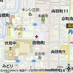 京都府京都市伏見区指物町周辺の地図