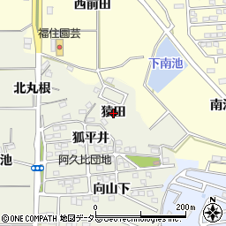 愛知県阿久比町（知多郡）卯坂（猿田）周辺の地図