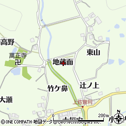 兵庫県宝塚市上佐曽利地蔵面周辺の地図