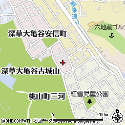 京都府京都市伏見区深草大亀谷安信町56周辺の地図