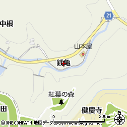 愛知県新城市出沢（銭亀）周辺の地図