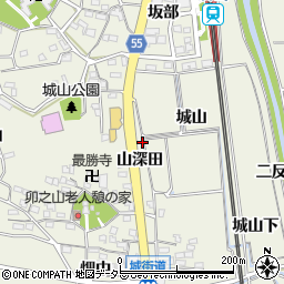 愛知県知多郡阿久比町卯坂山深田周辺の地図
