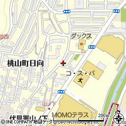 京都府京都市伏見区桃山町日向12-20周辺の地図