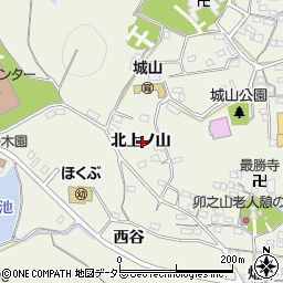 愛知県知多郡阿久比町卯坂北上ノ山周辺の地図