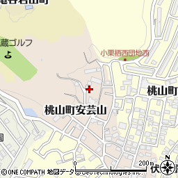 京都府京都市伏見区桃山町安芸山55-20周辺の地図