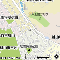 京都府京都市伏見区桃山紅雪町28周辺の地図