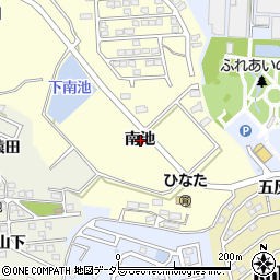 愛知県知多郡阿久比町福住南池周辺の地図