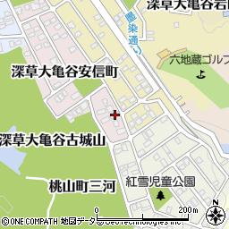 京都府京都市伏見区深草大亀谷安信町48周辺の地図