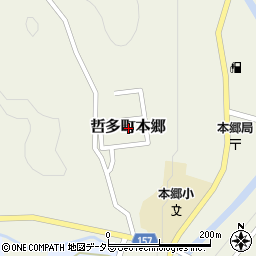 岡山県新見市哲多町本郷周辺の地図
