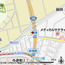 愛知県知多市旭南周辺の地図