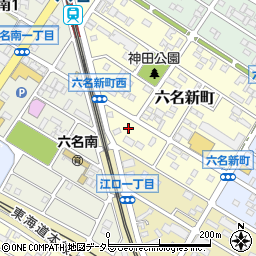 愛知県岡崎市六名新町6周辺の地図