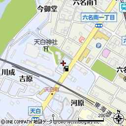 愛知県岡崎市天白町（池田）周辺の地図