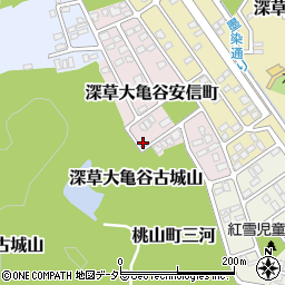 京都府京都市伏見区深草大亀谷安信町80周辺の地図