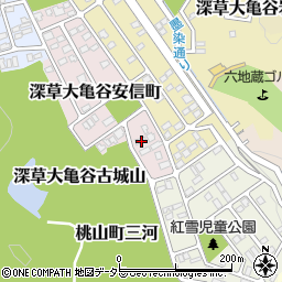 京都府京都市伏見区深草大亀谷安信町57周辺の地図