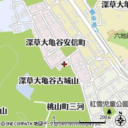 京都府京都市伏見区深草大亀谷安信町60周辺の地図