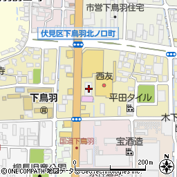 京都府京都市伏見区下鳥羽渡瀬町140周辺の地図