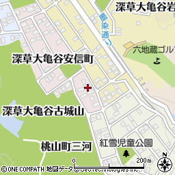 京都府京都市伏見区深草大亀谷安信町45周辺の地図