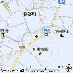 兵庫県加西市鴨谷町周辺の地図