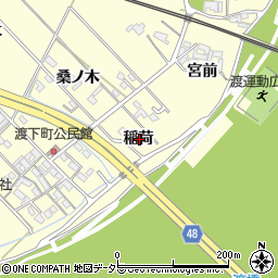 愛知県岡崎市渡町稲荷周辺の地図