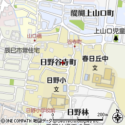 京都府京都市伏見区日野谷寺町周辺の地図
